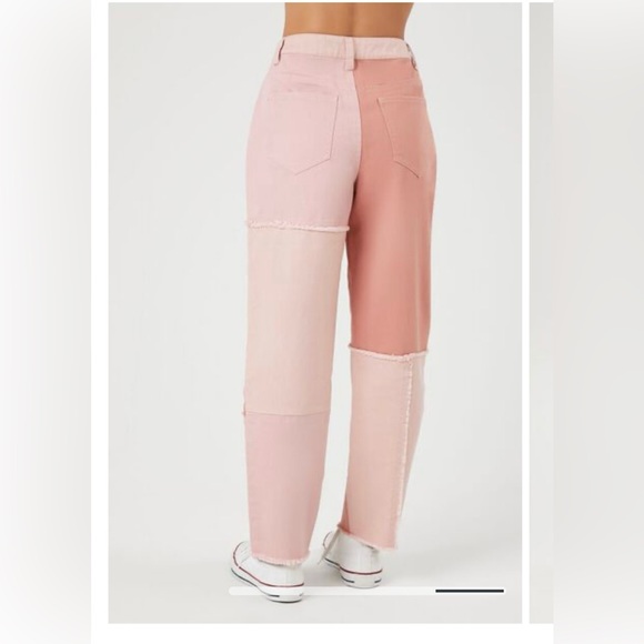 New Forever 21 Twill Colorblock Straight Leg Pants - Picture 2 of 8